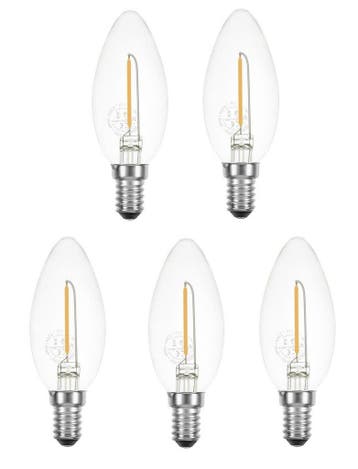 5 stuks LEDmaxx LED kaarslamp E14 1W 100lm 2700K helder N..., Ophalen of Verzenden, Nieuw