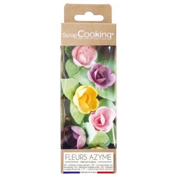 ScrapCooking Ouwel Decoratie Mini Rozen met Blaadjes 6st., Verzenden, Nieuw