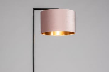 Rietveld Vloerlampen - Zwart, Roodkoper, Roze - Stof, Metaal, Verzenden, Nieuw