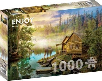 A Log Cabin on the River Puzzel (1000 stukjes) | Enjoy, Verzenden, Nieuw