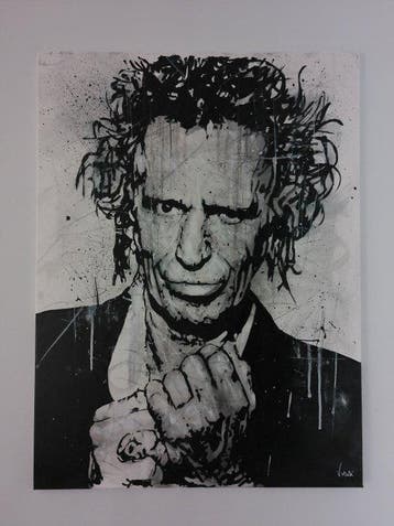 The Rolling Stones - Keith Richards - handpainted and signed, Nieuw in verpakking
