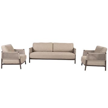 4 Seasons Savanne loungeset 3-delig - terre, Verzenden, Nieuw