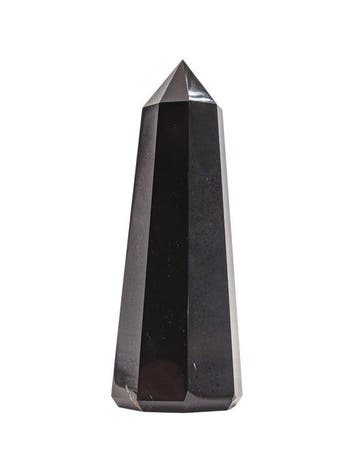 KAMR GEM Natuurlijke zwarte obsidiaan toren 215 mm grote