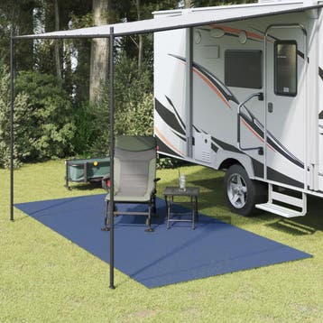 vidaXL Tenttapijt 4x2 m blauw, Caravans en Kamperen, Verzenden, Nieuw