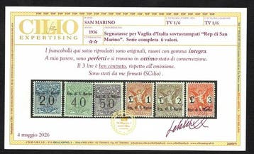San Marino 1936 - Segnatasse voor Vaglia MNH in uitstekende, Gestempeld