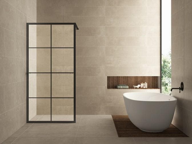 Wiesbaden Inloopdouche Zwart met Handdoekbeugel – 120 x 200, Doe-het-zelf en Verbouw, Sanitair, Bad, Nieuw, Glas, Ophalen of Verzenden