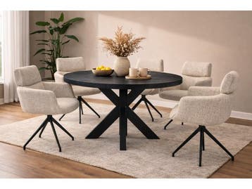 Veiling - Eettafel Villa Rond - Diameter 150 - Hout - Matrix, Huis en Inrichting, Tafels | Eettafels, Nieuw