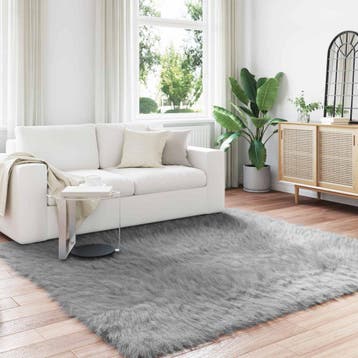 vidaXL Tapijt van imitatie TAFALLA Grijs 200 x 200 cm, Verzenden, Nieuw, Grijs