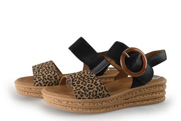 Gabor Sandalen in maat 38 Zwart, Verzenden, Zwart, Gabor, Sandalen of Muiltjes