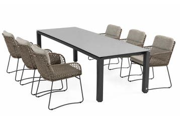 4 Seasons Outdoor Aprilla tuinset pure met Goa tafel 220 cm, Ophalen of Verzenden, Nieuw