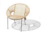 Online veiling: 2 stuks Rotan kuipstoel met metalen onderste, Tuin en Terras, Nieuw