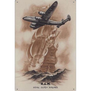 Wandbord - KLM Royal Dutch Airlines The Flying Dutchman, Ophalen of Verzenden, Nieuw