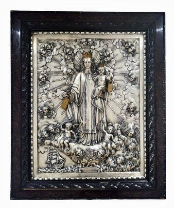 Relief religieus - Onze-Lieve-Vrouw van Carmen - 55 x 66 cm