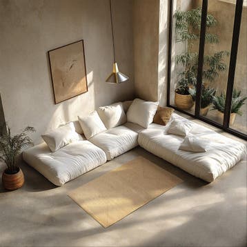 Gevlochten vloerkleed Vibe van jute, boho-stijl, Verzenden, Nieuw