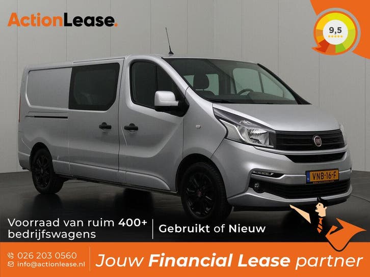 Fiat Talento Dubbel cabine L2 H1 2021 Diesel Handgeschakeld, Auto's, Fiat, Dealer onderhouden, Te koop, Zwart, Handgeschakeld