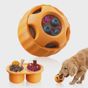 Interactief Hondenspeelgoed: Vulbaar Treat Ball & Zomerse IJ, Verzenden, Nieuw