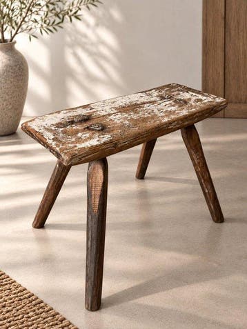 Kruk - 19e eeuw - Eik - Oude handgemaakte eikenhouten kruk