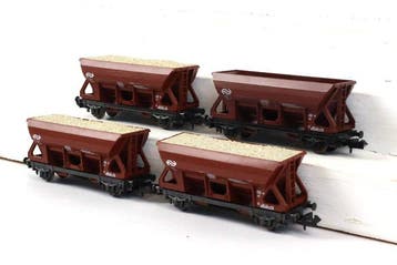 Roco N - 2302B/25032 - Modeltrein goederenwagon (4) - Vier, Hobby en Vrije tijd, Modeltreinen | N-Spoor, Nieuw