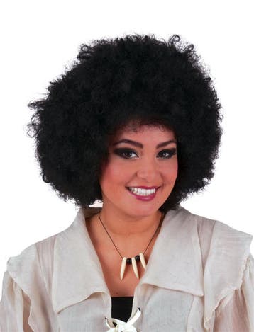 Zwarte Afro Pruik Nina, Ophalen of Verzenden, Nieuw