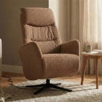 *WOONWINKEL* Elektrisch Verstelbare Stoel Stof Terracotta, Verzenden, Nieuw, Stof