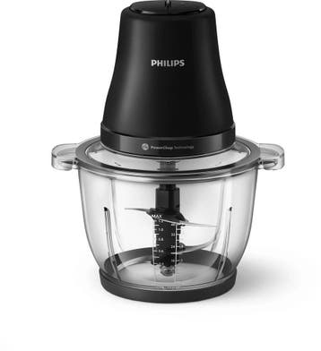 Philips HR1502/00 - Elektrische hakmolen Zwart - 2 l - 450 W, Ophalen of Verzenden, Zo goed als nieuw