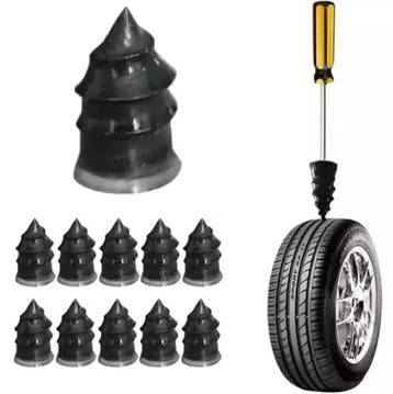 Autobanden reparatie set - Rubberen schroefjes - 10 delig, Ophalen of Verzenden, Nieuw