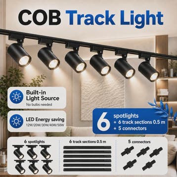 LED Railverlichting Set: 220V Plafondspots (12-40W) voor Woo, Huis en Inrichting, Verzenden, Nieuw