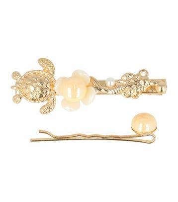 Haarspeld Duckklem & Schuifspeldje 6,5cm – Schildpad Vis, Nieuw