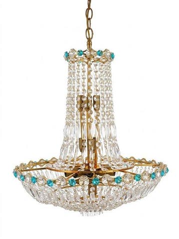 Magnífica lámpara Araña - Lamp - spin - gouden brons en