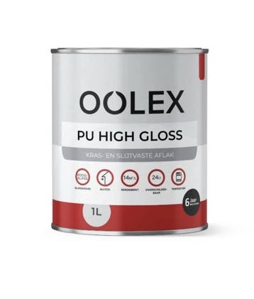 OOLEX PU HIGH GLOSS - RAL 7004 Signaalgrijs - 1 liter, Nieuw, Ophalen of Verzenden, Verf, Grijs