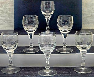 |- (6) x Exquisites Bohemia Kristallglas Set (Tschechien)