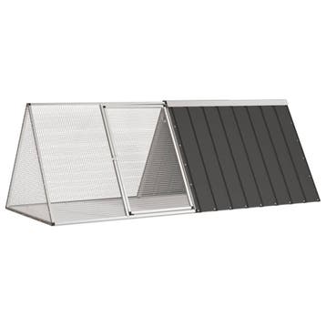 vidaXL Konijnenhok 201,5x80,5x71 cm gegalvaniseerd staal, Verzenden, Nieuw