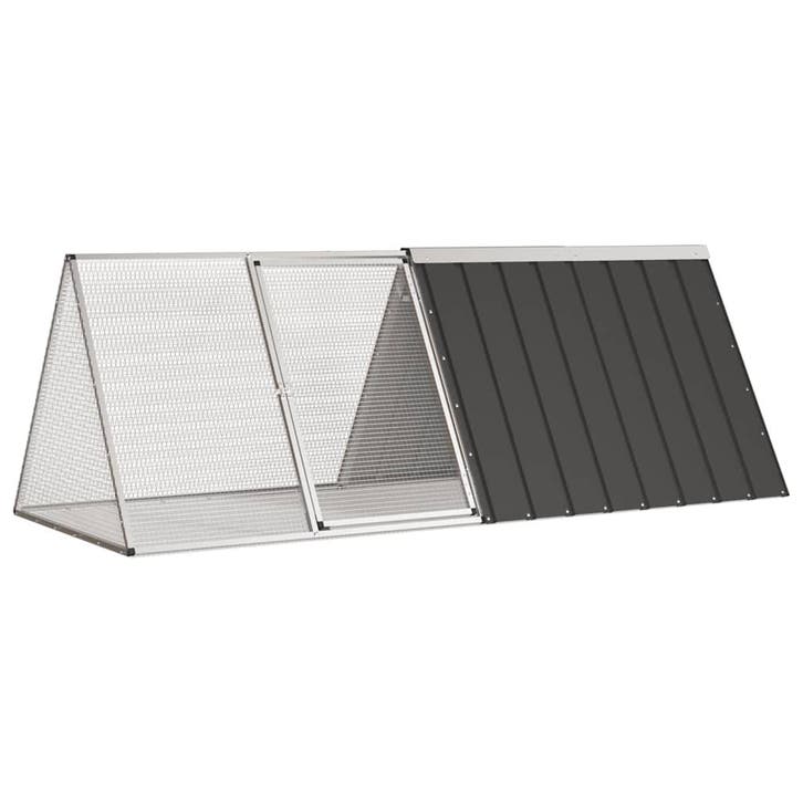 vidaXL Konijnenhok 201,5x80,5x71 cm gegalvaniseerd staal, Dieren en Toebehoren, Knaagdieren en Konijnen | Hokken en Kooien, Nieuw