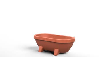 Gardentub Buitenbad 194x94x66 cm 350L Terracotta, Doe-het-zelf en Verbouw, Sanitair, Ophalen of Verzenden, Nieuw, Bad