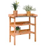 vidaXL Plantentafel met schappen 78x38x82,5 cm vurenhout, Verzenden, Nieuw