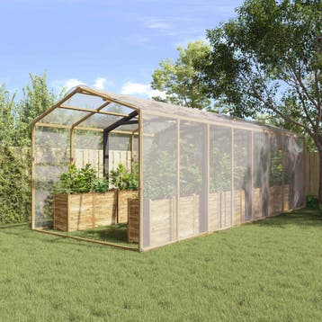 vidaXL Plantenhoes Transparant 8 x 8 m PE, Verzenden
