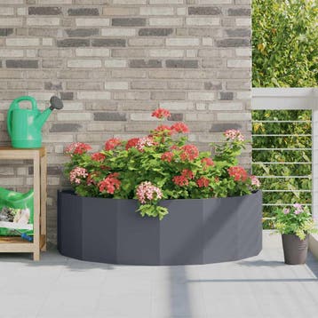 vidaXL Plantenbak Antraciet 120 x 60 x 35 cm Staal, Verzenden, Nieuw, Metaal, 60 tot 100 cm