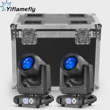 2x 200W Moving Head DJ Verlichting Set met Flightcase - Gobo, Verzenden, Nieuw