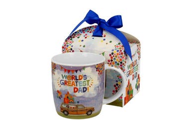 Vaderdag mok Worlds Greatest Dad 400ml cadeau, Huis en Inrichting, Keuken | Servies, Verzenden, Nieuw, Overige stijlen, Kop(pen) en/of Schotel(s)
