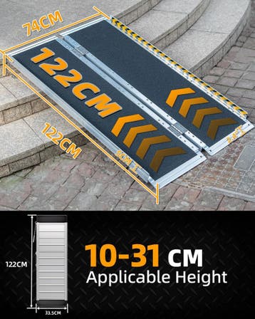 Drempelhulp - Oprijplaat rolstoel - Aluminium - Tot 363 kg -, Verzenden, Zo goed als nieuw
