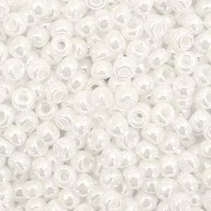 c.a. 5 gram Miyuki rocailles 8/0 - Ceylon white pearl, Ophalen of Verzenden, Nieuw, Kraal