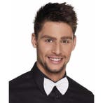 Wit vlinderstrikje met zwarte elastiek voor volwassenen - .., Ophalen of Verzenden, Nieuw