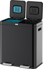 2dekans | Deleca Recycle Prullenbak met 2 Vakken - 60 Liter, Ophalen of Verzenden, Zo goed als nieuw