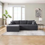 Coredo Bank - Corduroy bekleding - Links - Donkergrijs, Verzenden, Nieuw