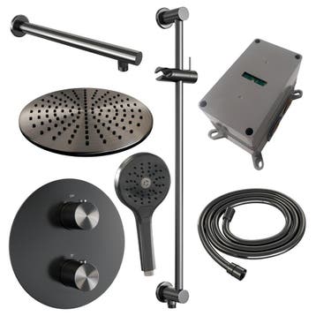 Brauer Gunmetal Carving Thermostatische Regendoucheset, Ophalen of Verzenden, Nieuw