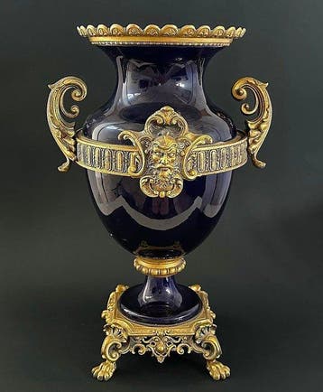 Monumentale Vaso ad Anfora Bleu Royale - H 47 cm - Vaas -