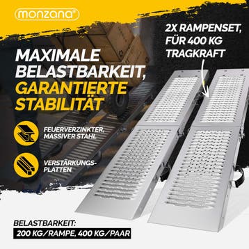 Oprijplaat Set van 2 max 400kg Antislip Inklapbaar, Auto diversen, Verzenden, Nieuw
