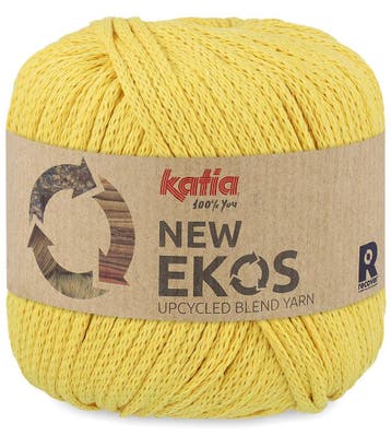 Katia New Ekos - 120 geel - Gerecycled Polyester/Katoen Ga, Ophalen of Verzenden, Nieuw