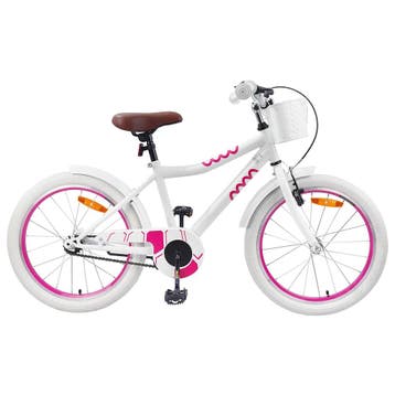 vidaXL Kinderfiets 18 Inch voor 5-7 jaar Wit, Fietsen en Brommers, Fietsen | Racefietsen, Verzenden, Nieuw