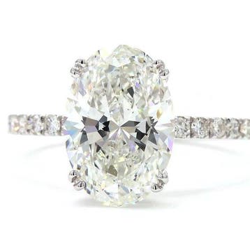 Zonder minimumprijs - Ring - 18 karaat Witgoud - 3.40ct. tw., Nieuw